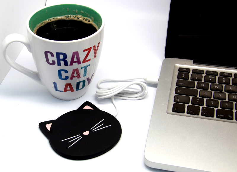 Black Cat USB Mug Warmer