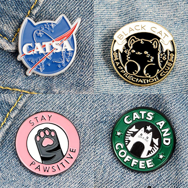 Cat Themed Pins & Badges
