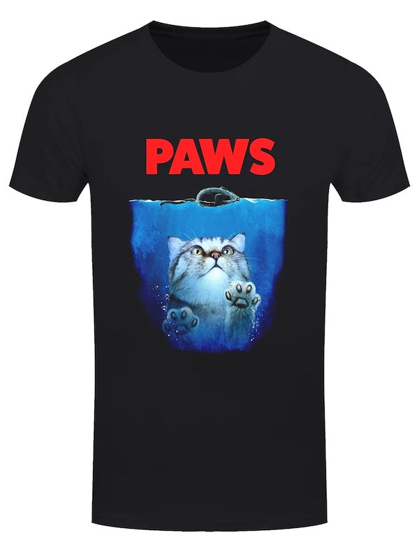 Paws Black Heavyweight Unisex Crewneck T-shirt