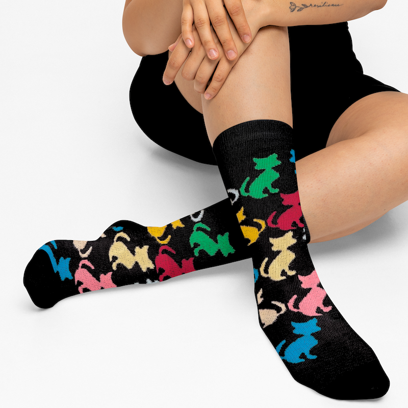 Colourful Cat Socks