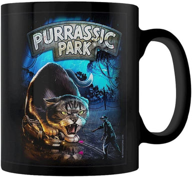 Purrassic Park Black Mug