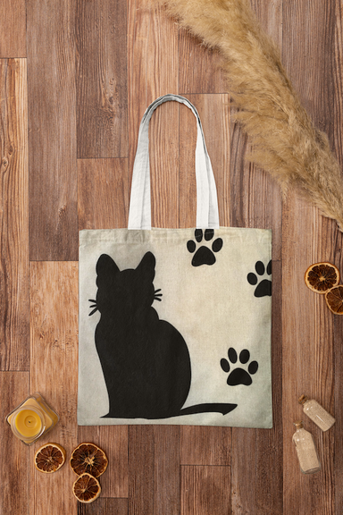 Cat themed top tote bags