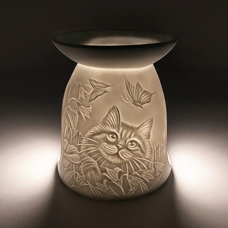 Porcelain Cat Tealight Burner