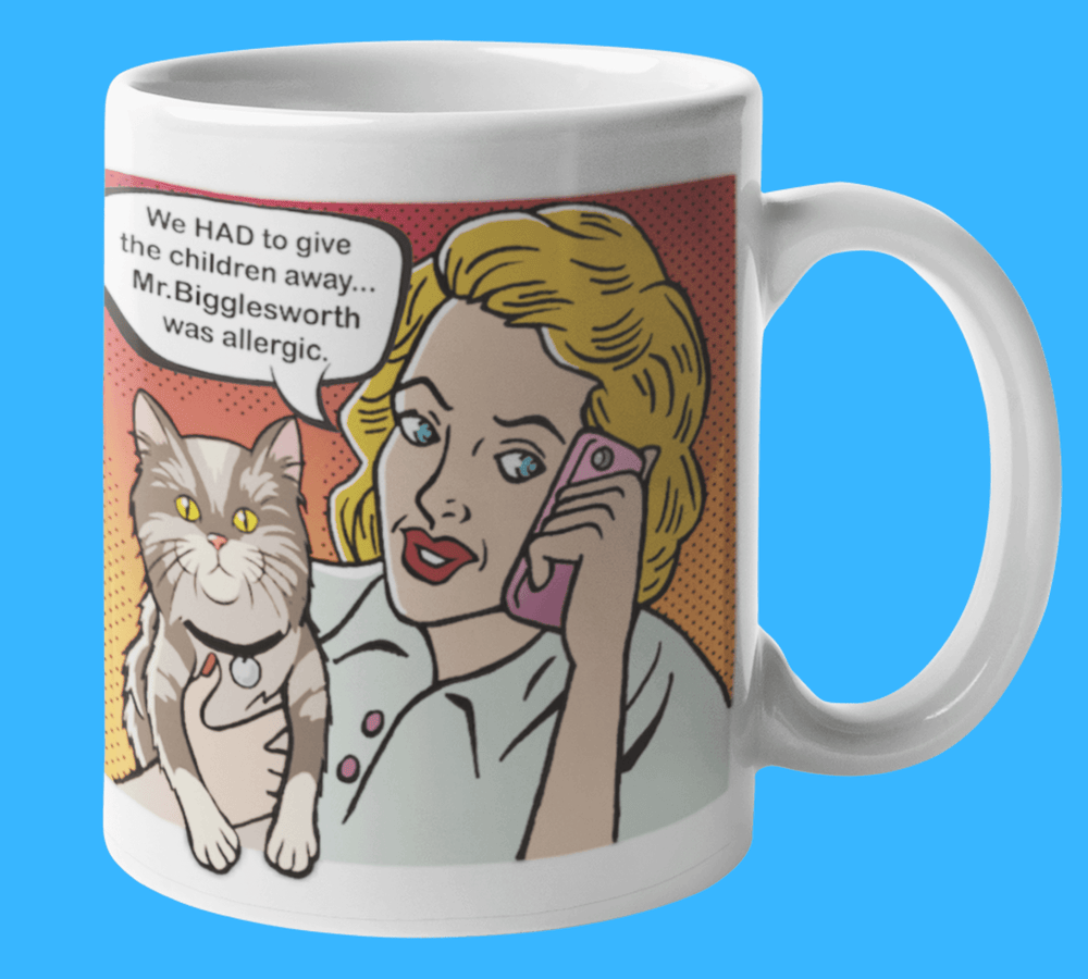 Set of 6 Cat Mugs - Various Designs - Fabulous Felines - Gift Set