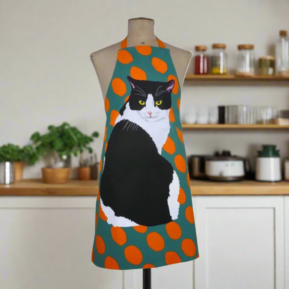 Black and White Cat Apron