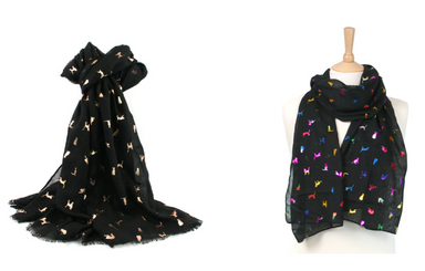 Multicolour and Black Biccari Cat Foil Scarfs - Gift Set