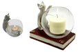 Cat and Mouse Tea Light Holder and Cat and Book Candle Holder - Gift Set