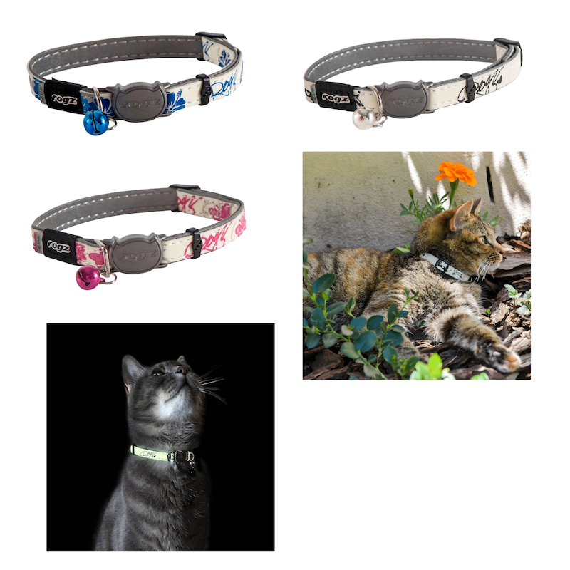 Rogz Blue Glow Cat Collar