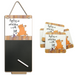 Anything Not Nailed Down Cat Chalkboard & Chalk with Matching Coasters - Gift Set