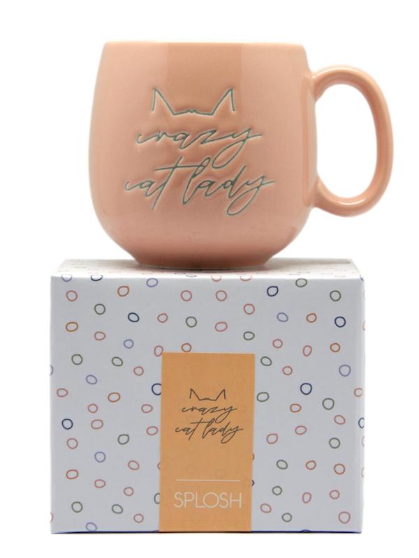 Crazy Cat Lady Splosh Colour Pop Mug with Gift Box