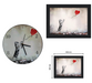 Cat With Balloon 'Banksy' Wall Art Print and Matching Clock - Gift Set