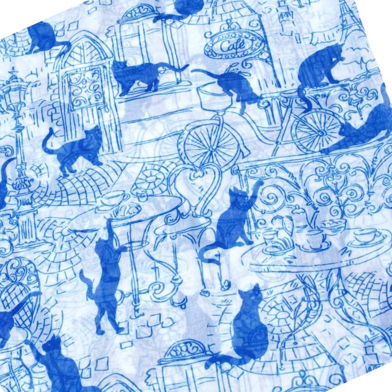 Cafe Cats Blue Lap Tray and Matching Scarf by Fabulous Felines