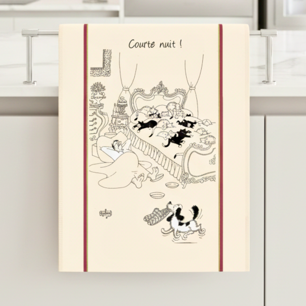 Courte Nuit Dubout Cats Tea Towel