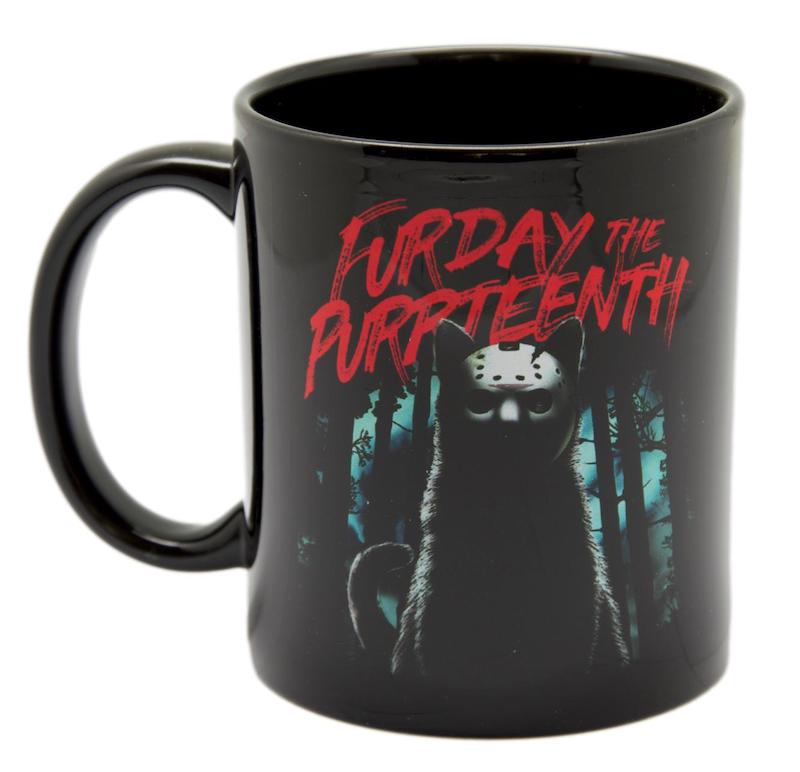 Furday the Purrteenth Black Mug