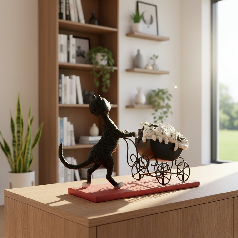 Dubout - The Pram Cat Figurine