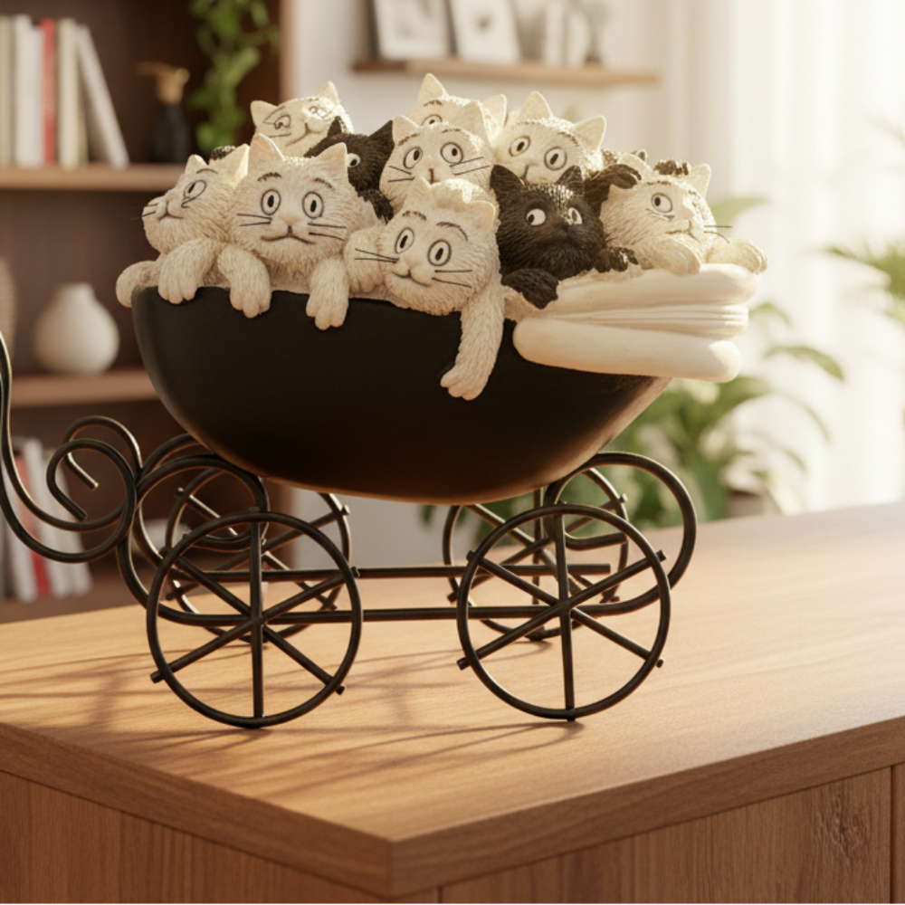 Dubout - The Pram Cat Figurine