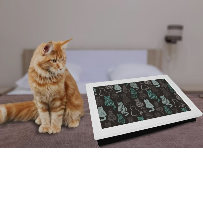 Hand Drawn Cats Lap Tray by Fabulous Felines
