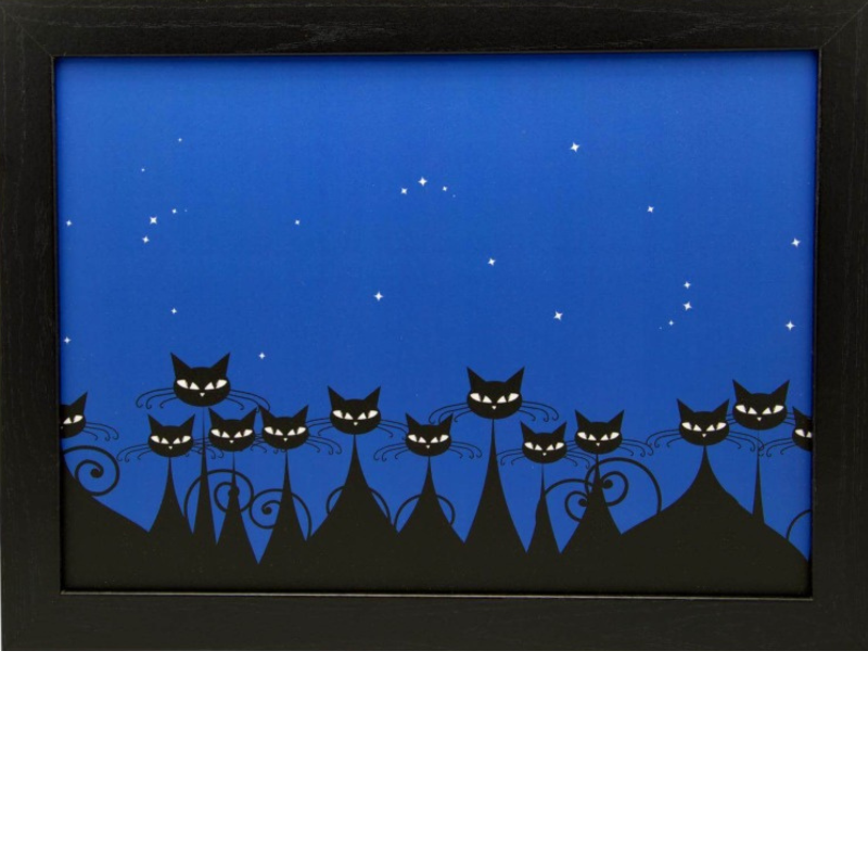 Midnight Cats Lap Tray by Fabulous Felines