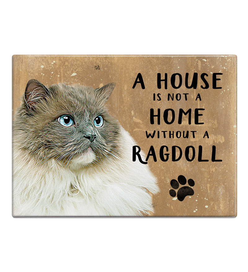 A House in not a Home Without a Ragdoll Cat Fridge Magnet