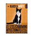 Black & White Cat Moggie Fridge Magnet