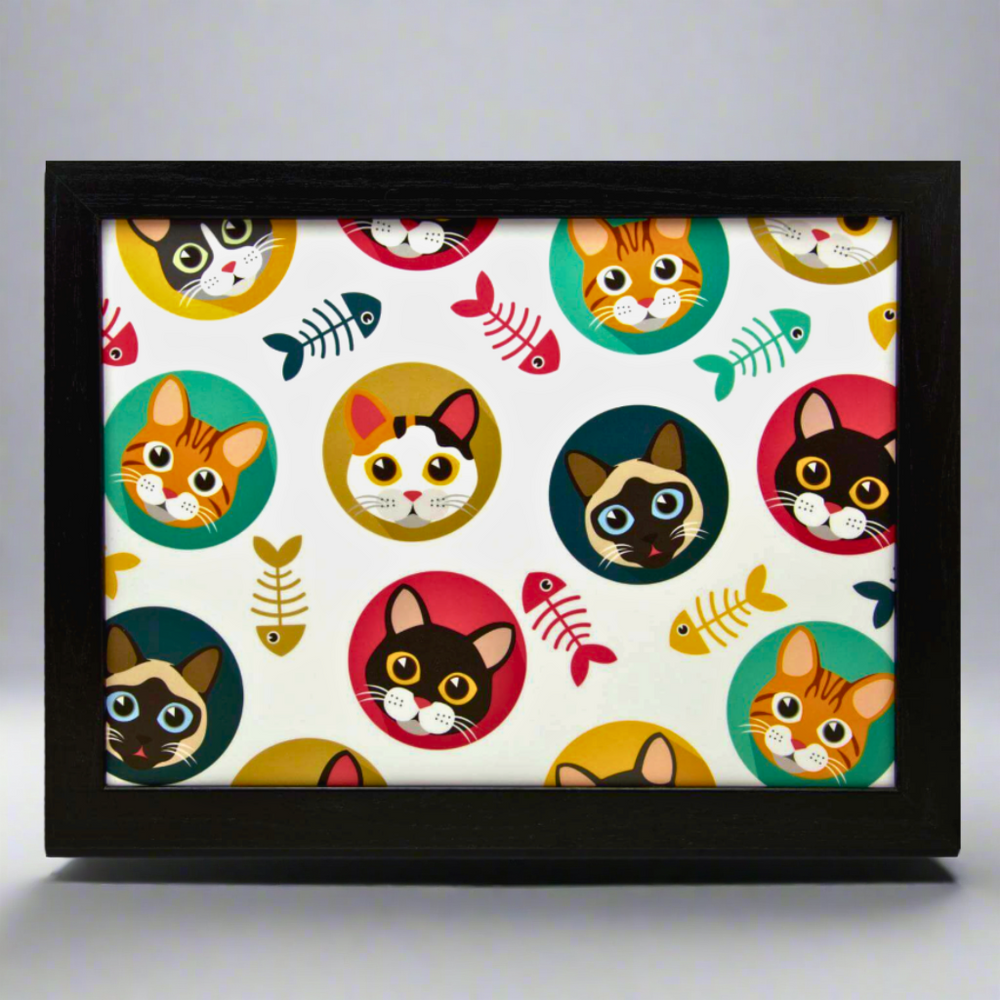 Fish Face Cats Lap Tray by Fabulous Felines