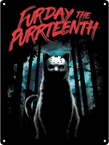 Furday The Purrteenth Metal Cat Sign