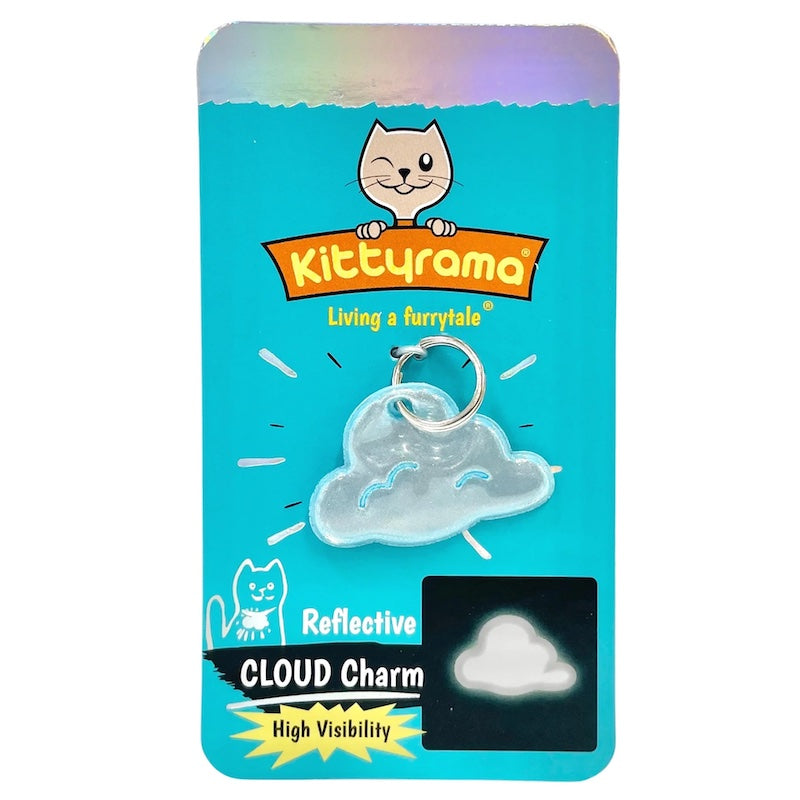Kittyrama Reflective Blue Cloud Collar Charm