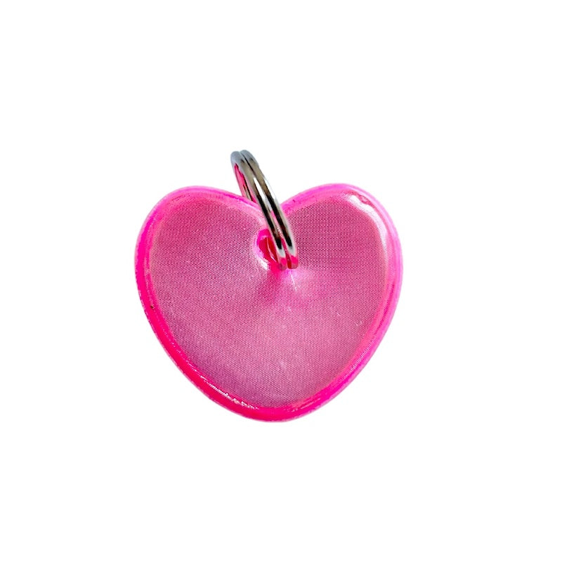 Kittyrama Reflective Pink Heart Collar Charm
