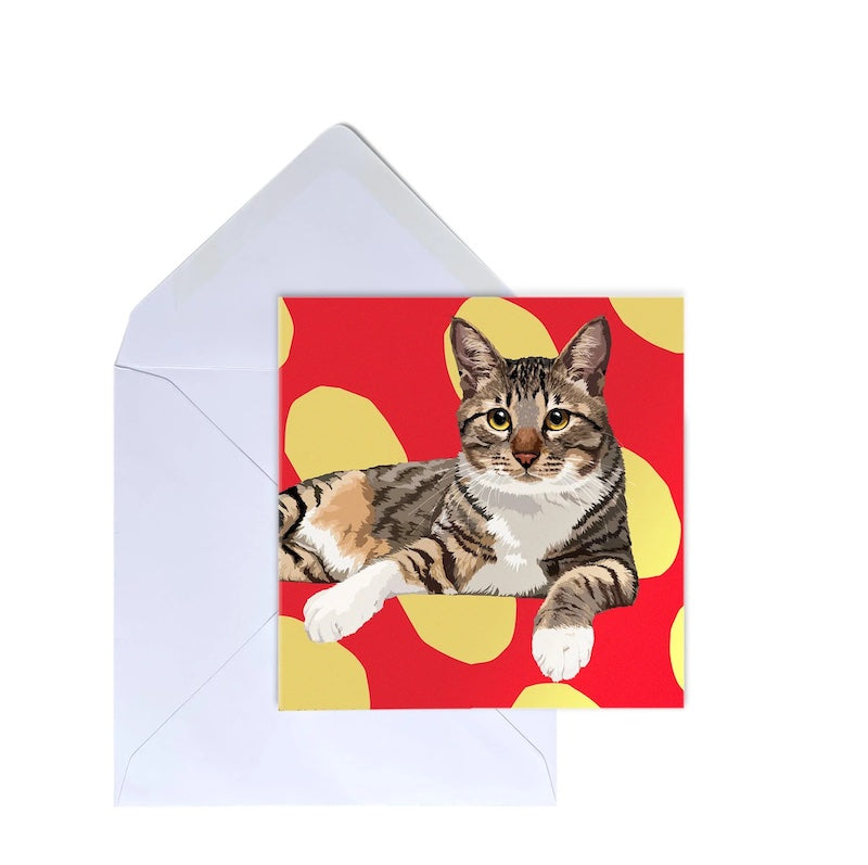 Tabby Cat Greeting Card