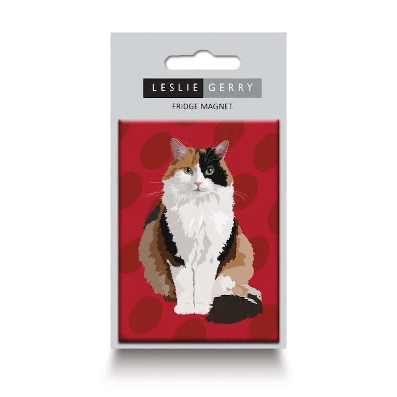 Leslie Gerry Tortoiseshell Cat Fridge Magnet