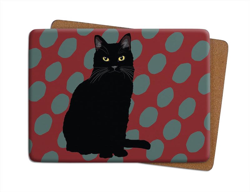 Set of 4 Leslie Gerry Domestic Cats Placemats