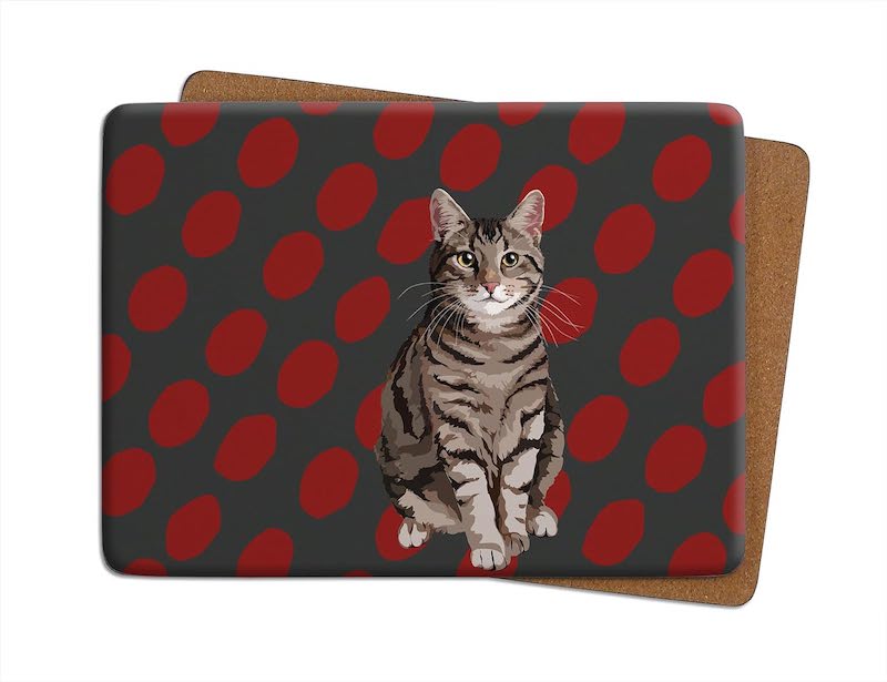 Set of 4 Leslie Gerry Domestic Cats Placemats