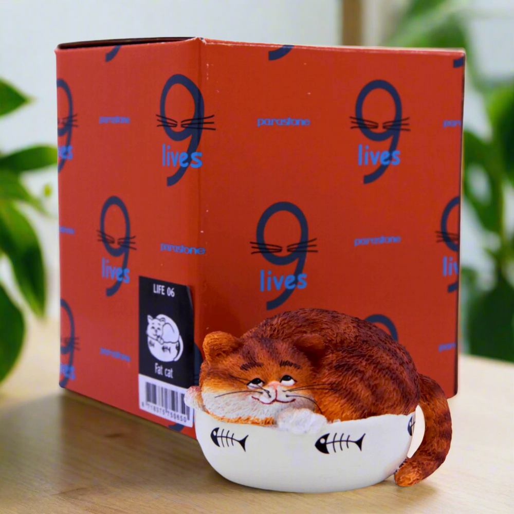 9 Lives Fat Cat Ginger Figurine