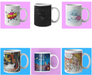 Set of 6 Cat Mugs - Various Designs - Fabulous Felines - Gift Set