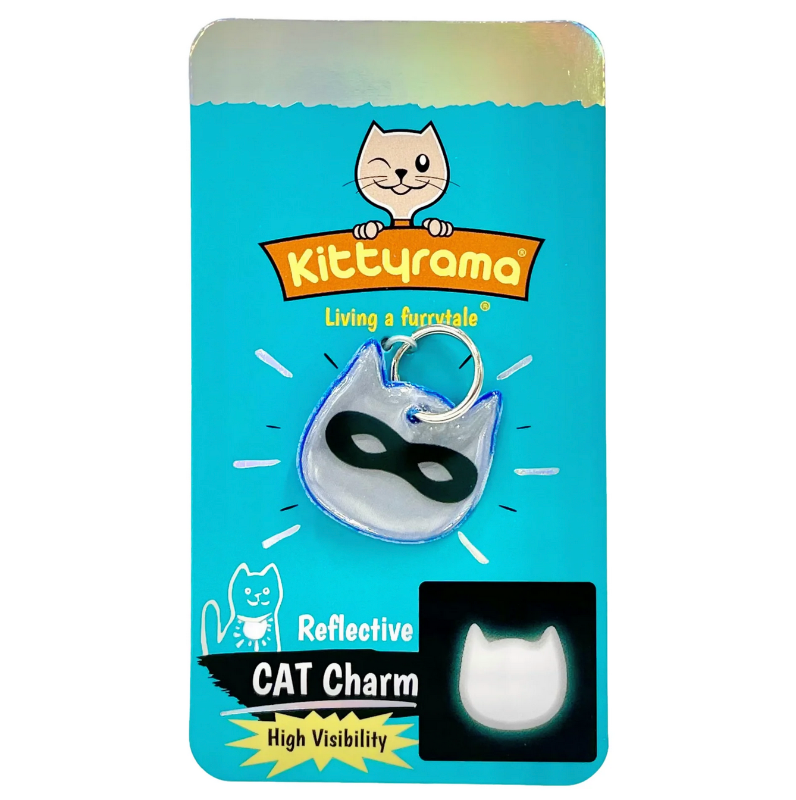 Kittyrama Reflective Ninja Cat Collar Charm (Choice of Colours)