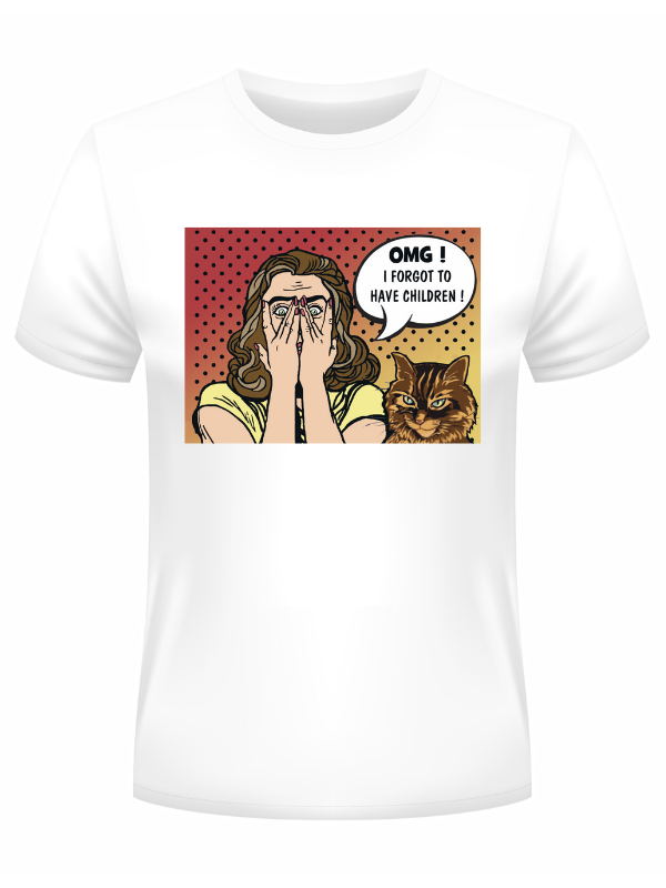 OMG! Pop Art Inspired Crazy Cat Lady T-shirt