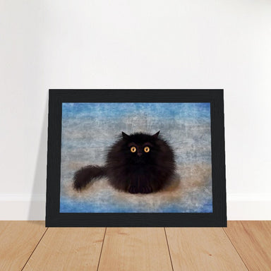Oreo Black Cat Framed Picture Black Cat Print