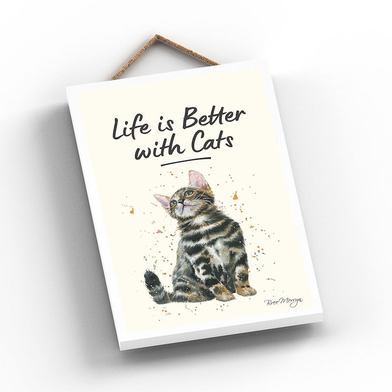 LULU - Life is Better with Cats Hanging Sign