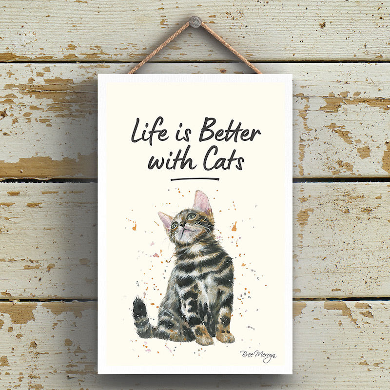 LULU - Life is Better with Cats Hanging Sign