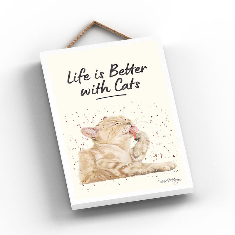 TOFFEE - Life is Better with Cats Hanging Sign