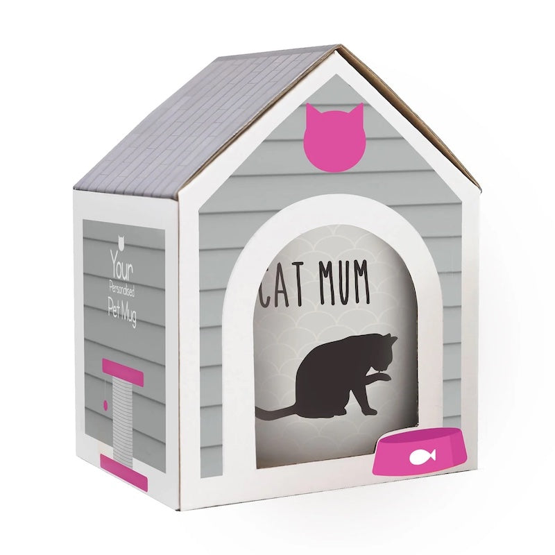 Cat Mum Mug with Cat House Gift Box