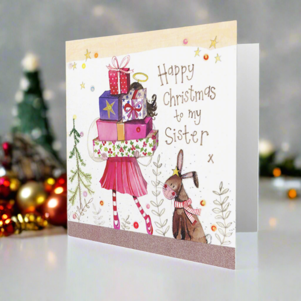 Thankful Christmas Card For Sister