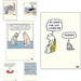6 x Selection of Funny Cat Greeting Cards - by Rupert Fawcett Variety Pack Set At Least the Cat Loves Me  Cranky Today  Facial Expressions  Psycho Ninja Assassin  Family Time  Office Work