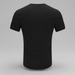 Black t-shirt on a white background