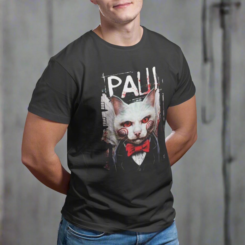 Horror PAW Heavyweight Unisex Crewneck T-shirt — Purrfect Cat Gifts