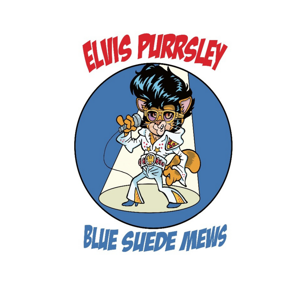 Elvis Purrsley Cat Cotton Tea Towel