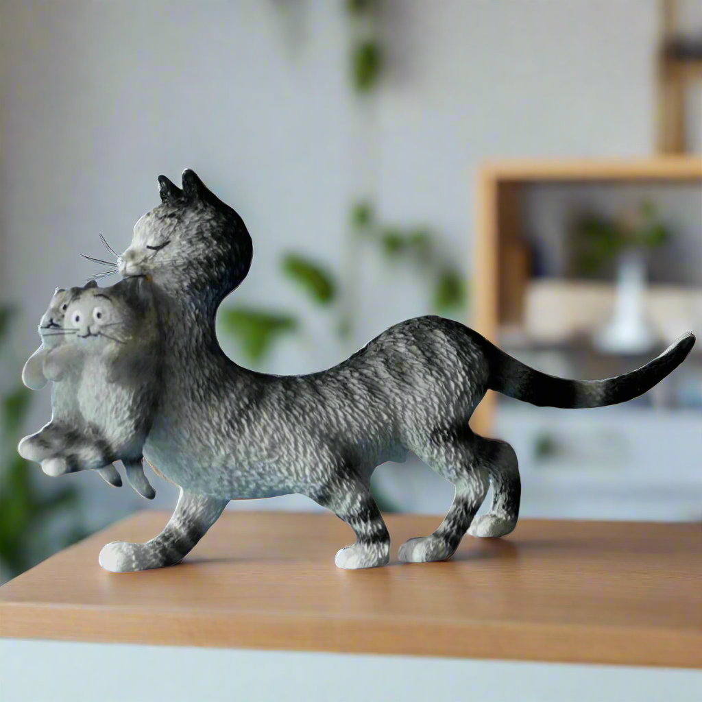 Dubout - Mum and her Babies Cat Figurine — Purrfect Cat Gifts