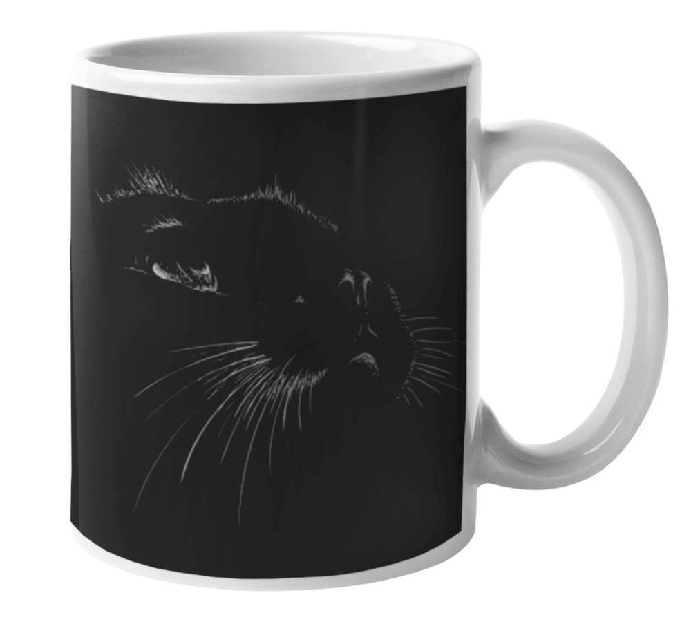 Black Magic Cat Mug and Matching Card Gift Set