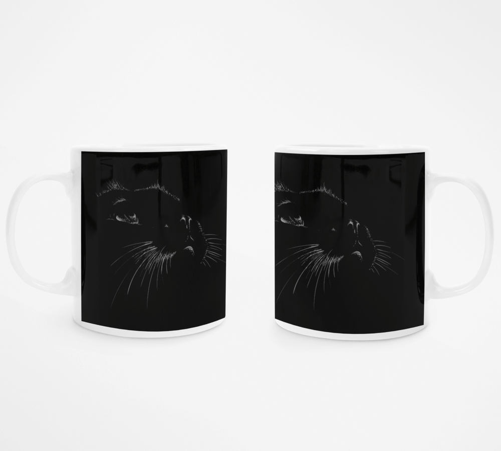 Black Magic Cat Mug and Matching Card Gift Set