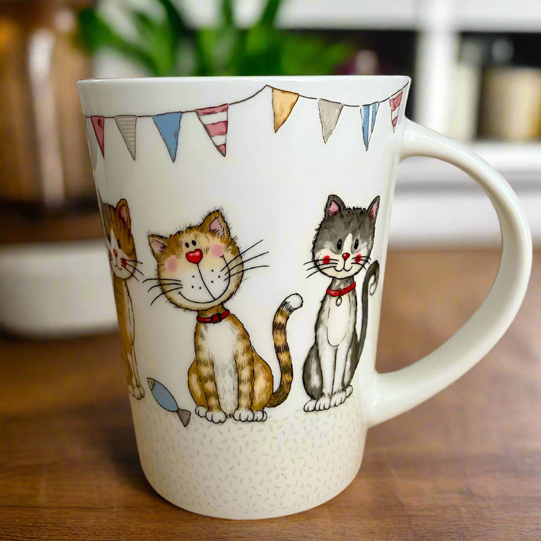 Faithful Friends Fine China Mug with Gift Box - Cat Stress Relief Mugs